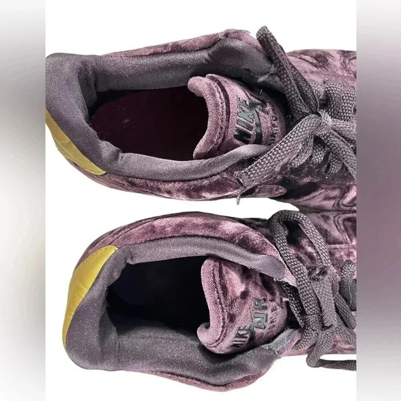 Nike Air Force 1 ‘07 Trainers In Burgandy Velvet Size 5.5 - Picture 9 of 12